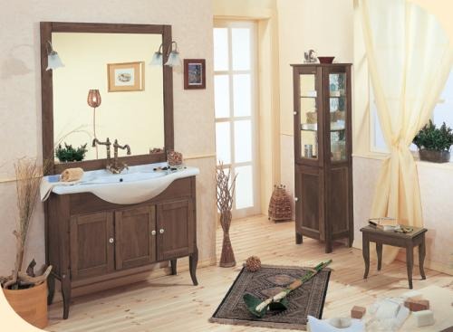 pareti bagno rustico